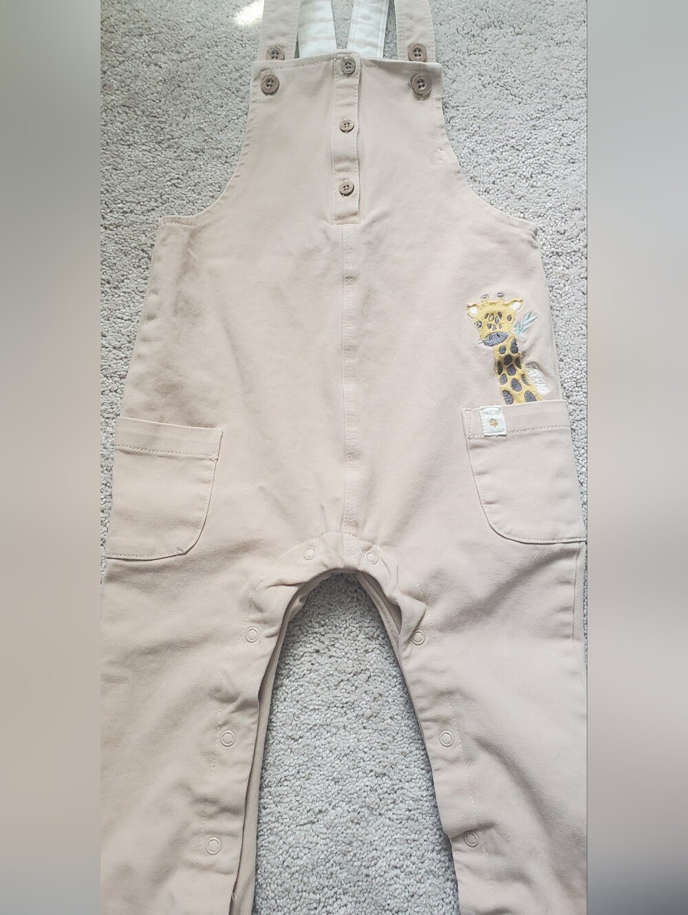 NWOT Fatface 18-24m Overalls With Giraffe Embroidery